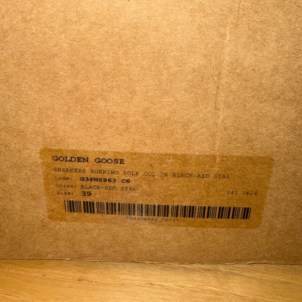 Golden Goose Black and Red Running Sneakers - Picture 5 of 9